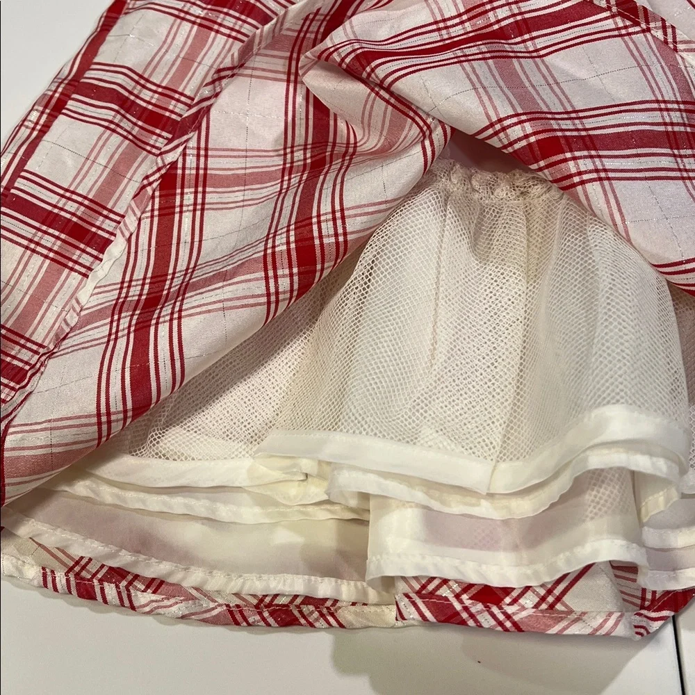 George -‎ Red and White Checkered Dress, silver/red/white